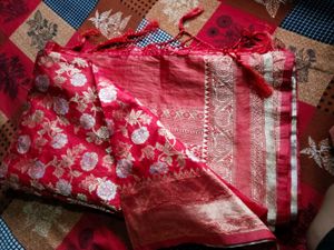 Red Banarasi Saree