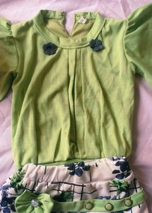 Pale Green With White Skirt
