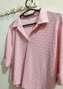 Pink Polka Dot Top