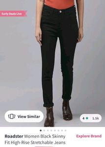 💫 offer Ur Price 💫Black Jeans- Roadster