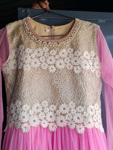 Elegant Pink Ethnic Gown