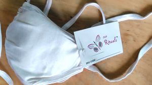 White Satin String Bikini Set