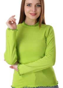 Green Mock Neck Top