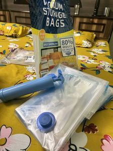 5 Pack Vacuum Bags for Travel with Hand Pump