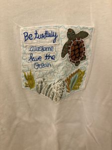 T Shirt With Embroidered Pocket