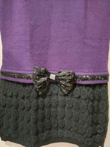 Cute Purple &amp; Black Long Top