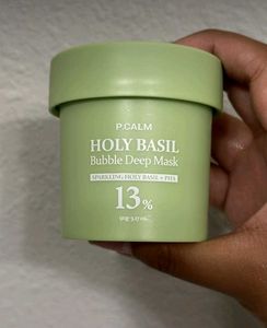 Viral Korean P.CALM Holy Basil Bubble Deep Mask