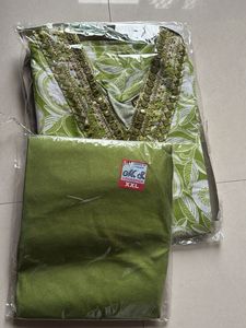 Floral Green Salwar Kameez Suit XXL
