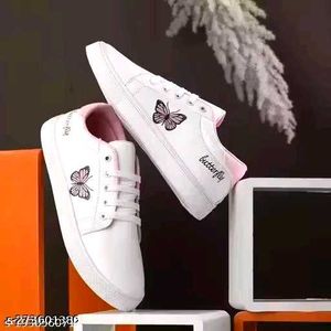 butterfly stylish white  sneakers for women