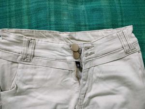 Cream Shine  High Waist Skinny Fit Jeans