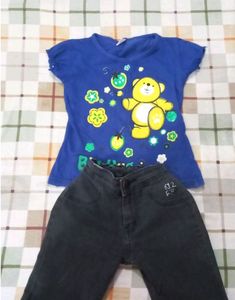 Girl&#39;s Jeans Top