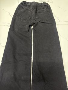 Black Wide Leg Denim Jeans