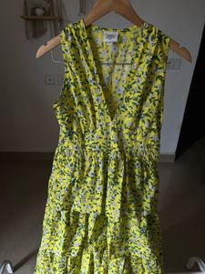 Spring Aurora Bright Yellow Ruffle MAXI