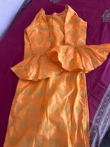 Festvie Kesariya Colour Kurta