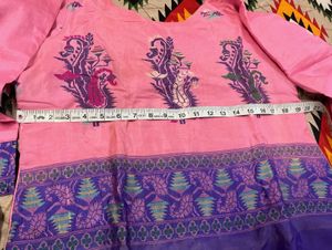 June Sale 🔥Pink Silk Cotton Blend Suit