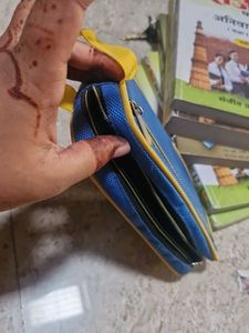 Vintage Blue &amp; Yellow Pouch