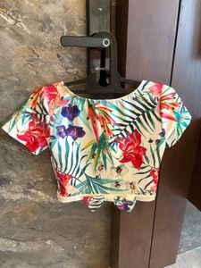 Floral Print Crop Top