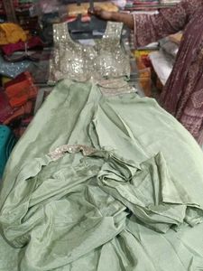 Sage Green Sequiens Dress