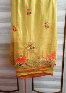 Lemon Yellow Saree
