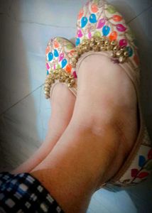 Embroidered Juttis with Bells