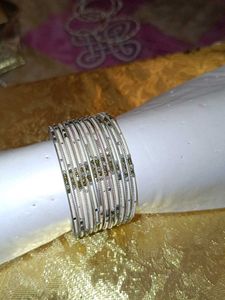 White Metal Bangles