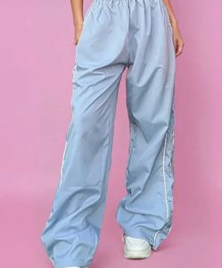 Trendy Wide Leg Track Pants