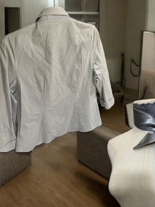 Y2k Korean Green House Powder Blue Cropped Shirt