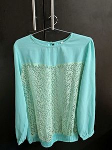 Mint Lace Top