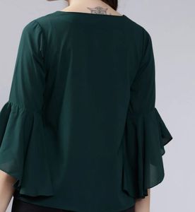 Stylish Green Embroidered Top