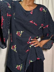 Polka Dot &amp; Rose Top