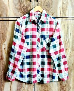 Check Design Cotton Shirt Size-42