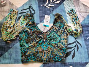 Green Crop Top