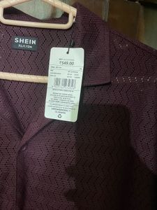 Burgundy Patterned Shirt