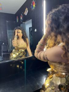 Gold Sequin Party Dress