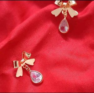 Bow Drop Earrings quantity one piece