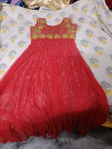 Embroidered Indian Beautiful Pinkish Party Gown
