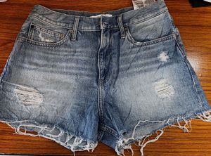 Ck Ripped Denim Shorts