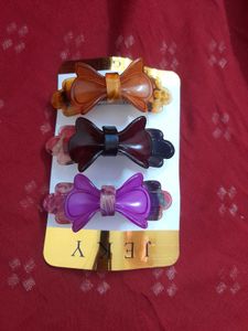 Bow Hair Clips - Set of 3