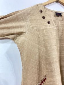 Women Light Brown Kurti