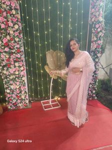 Sequins Saree With Readymade Blouse