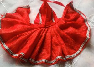 Red Lace Dress For Laddu Gopal