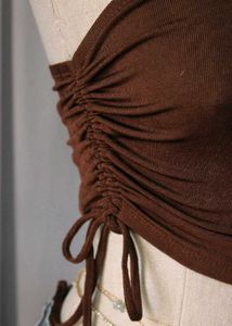 H&amp;M Brown One-Shoulder Top