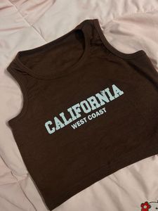 Brown California Crop Top
