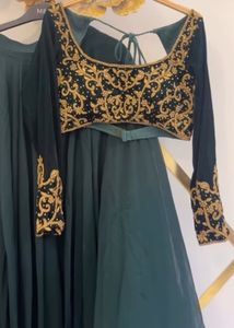 green beauty lehenga