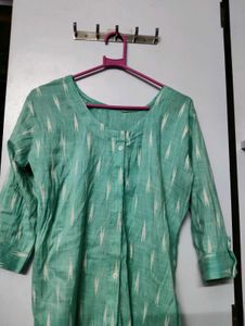 Green Ikat Kurta