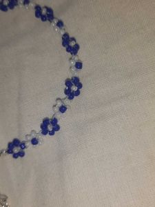 Blue Daisy Beaded Bracelet💙
