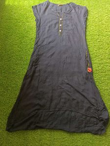 Navy Blue A-Line Dress