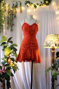 Orange rust bodycon dress