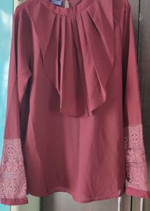 Elegant Maroon Top