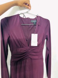 ZARA Midi Maroon Dress